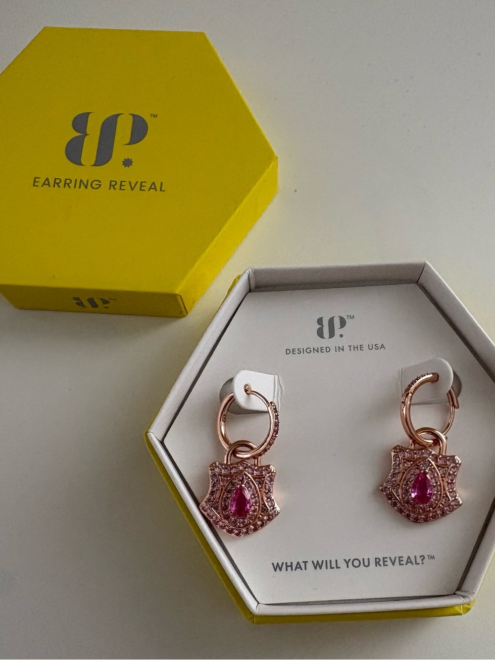 Bomb Party Bold & Unbothered Earrings ER83098 Rose Corundum Rose Gold Plating